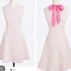 J. Crew Pink and White Striped Dress